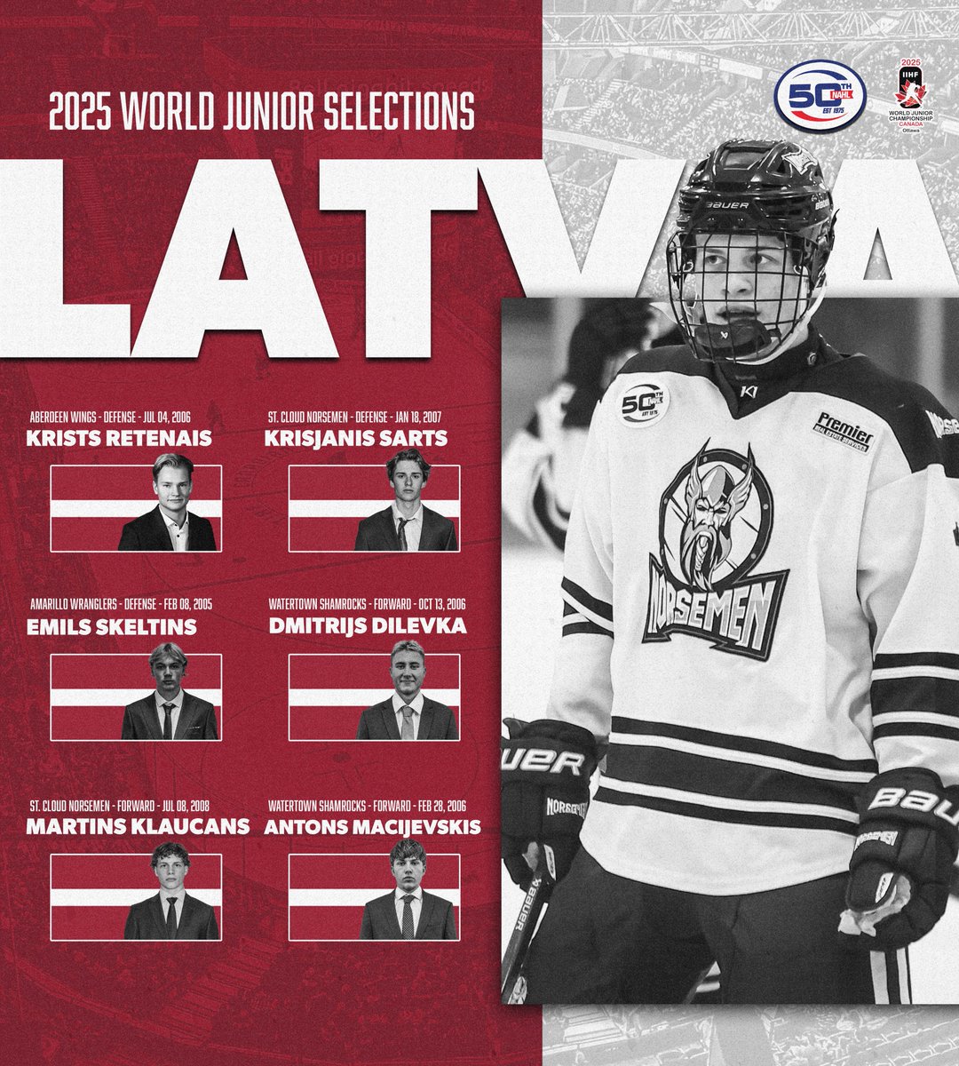 NAHLHockey's tweet photo. 𝐆𝐨𝐨𝐝 𝐥𝐮𝐜𝐤 𝐚𝐧𝐝 𝐜𝐨𝐧𝐠𝐫𝐚𝐭𝐮𝐥𝐚𝐭𝐢𝐨𝐧𝐬 𝐭𝐨 𝐚𝐥𝐥 9️⃣ 𝐍𝐀𝐇𝐋 𝐩𝐥𝐚𝐲𝐞𝐫𝐬 𝐩𝐚𝐫𝐭𝐢𝐜𝐢𝐩𝐚𝐭𝐢𝐧𝐠 𝐢𝐧 𝐭𝐡𝐞 𝟐𝟎𝟐𝟓 𝐖𝐨𝐫𝐥𝐝 𝐉𝐮𝐧𝐢𝐨𝐫 𝐂𝐡𝐚𝐦𝐩𝐢𝐨𝐧𝐬𝐡𝐢𝐩𝐬!

🔗: https://t.co/QFlZuMGesv https://t.co/4nnvbhlByh