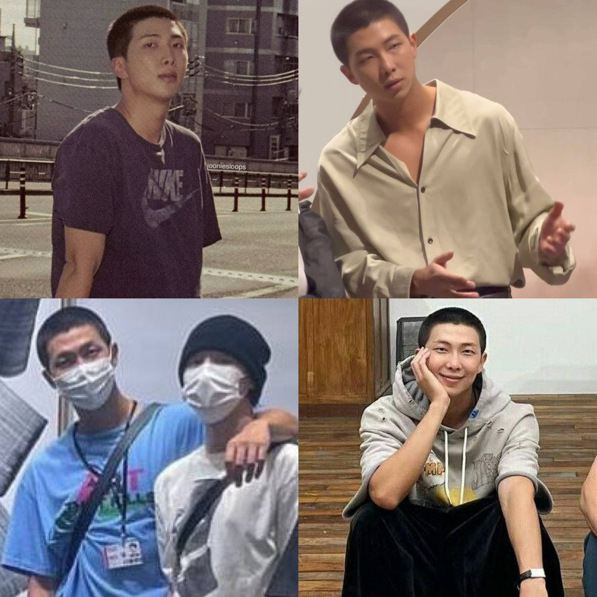 fkubluehouse's tweet photo. buzzcut namjoon really hits different https://t.co/Qvap5jsfBT