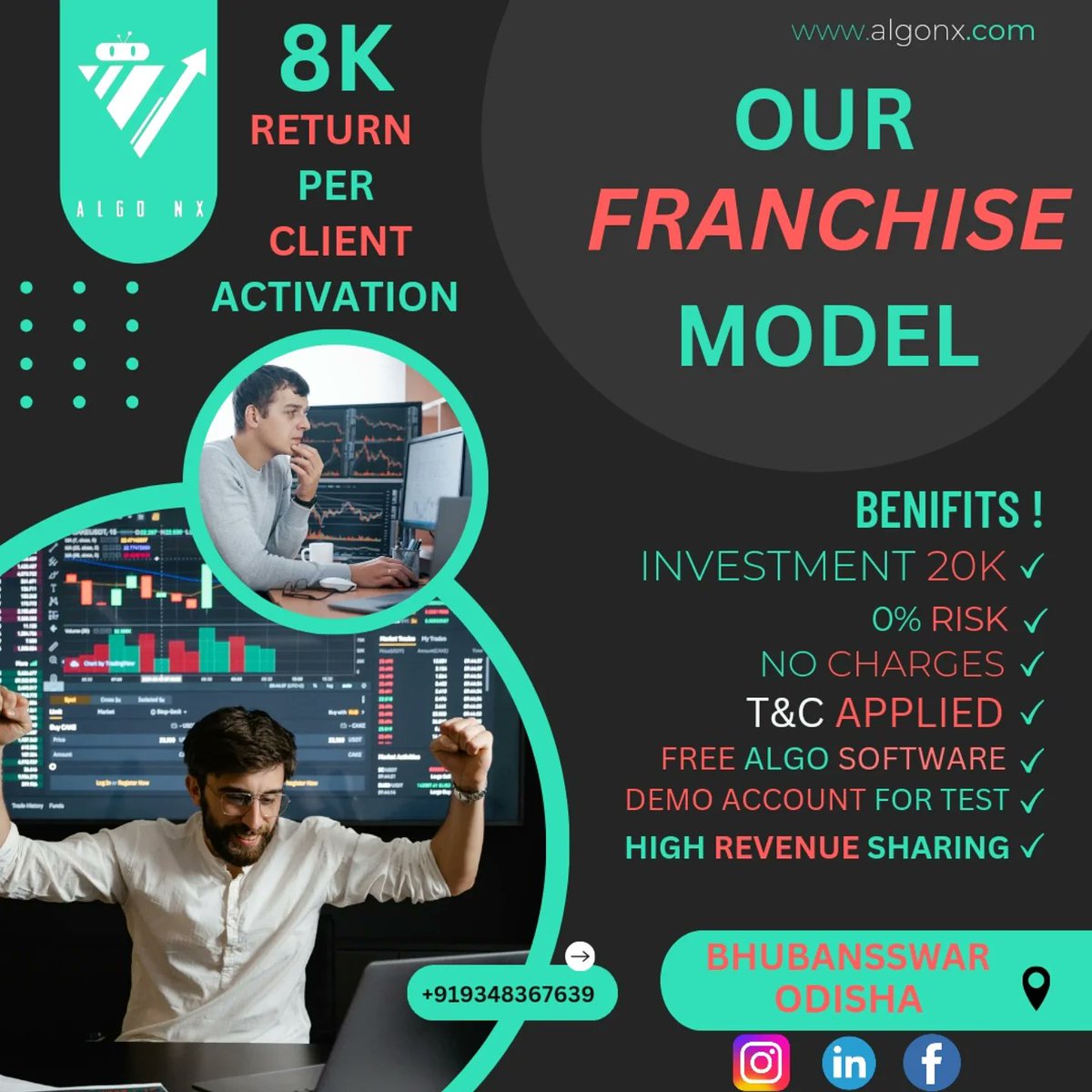 ALGONX_COM's tweet image. Our franchise is launched.
#FinancialGrowth #algotrading #algosoftware