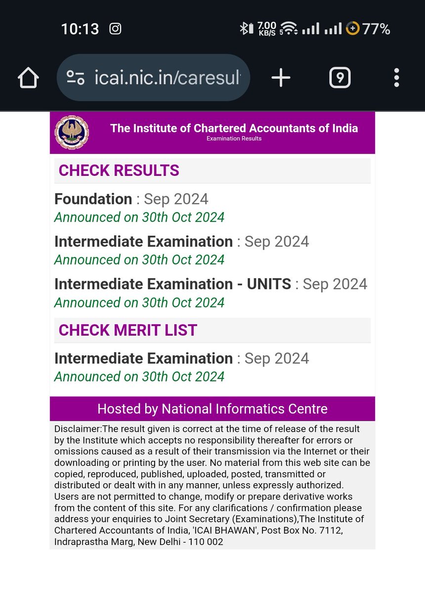 gupta_ji_07's tweet photo. Even the CA Final Option with "To be announced" status is not showing today on the website yet. 
Something is fishy. 

#ICAI #icairesults #icairesult #icaiexams #ICAICAresult2024 #icaicaresult #caexams #CAexamresult https://t.co/E5qZKEtdT8