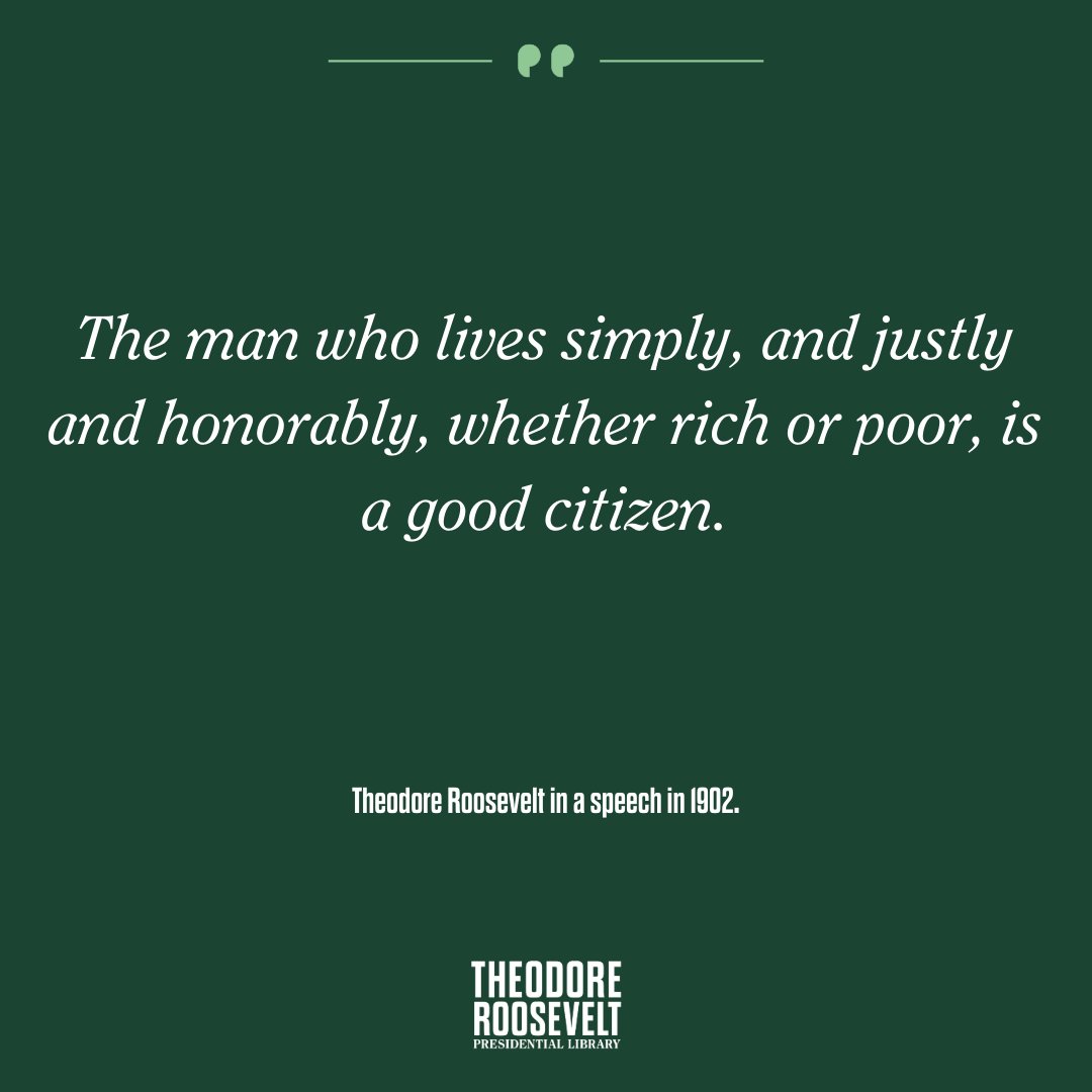 For more inspiring quotes from TR, visit our partner, the Theodore Roosevelt Center at Dickinson State University. 📚✨ ow.ly/rpx150SFB4W

#TheodoreRoosevelt #TRQuotes #AmericanHistory #InspirationalQuotes #TRLegacy #PresidentialWisdom #HistoryLovers #Leadership