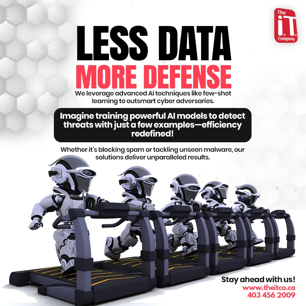 TheITCompanyLTD's tweet image. Efficiency meets intelligence at The I.T. Company. 

With advanced AI techniques like few-shot learning, we’re making cybersecurity smarter and faster. Imagine training AI models to identify threats with minimal data our tools redefine precision. 

#FewShotLearning #AIInnovation