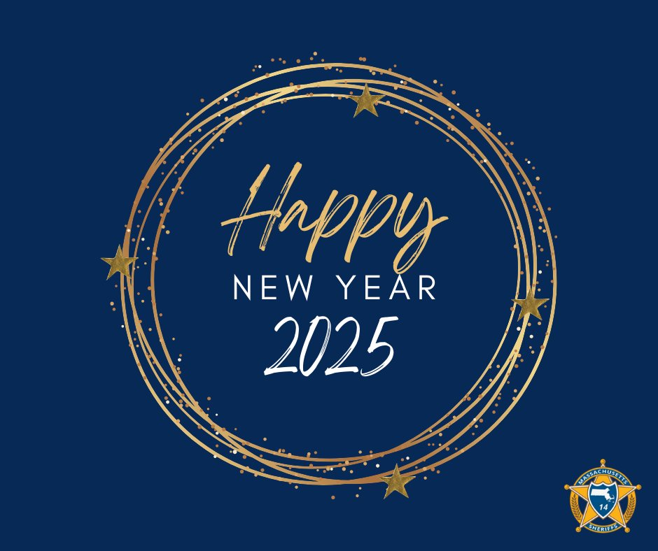 MASheriffs's tweet photo. Happy New Year! Here's to another year working to improve lives and build safer communities across Massachusetts. #MASheriffs https://t.co/x0BWSdOs6V