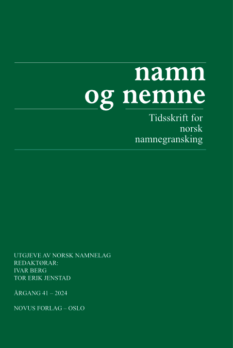 eug1979's tweet photo. e-Onomastics: The 41st (2024) #Namn og #Nemne, #Norwegian #journal for #onomastics by #Norsk #Namnelag, delves deep into the #linguistic, #historical, and #cultural nuances of Norwegian #names, shedding light on the ways language and identity intersect https://t.co/j9WAqYZauI https://t.co/A3jK9Jpd0s