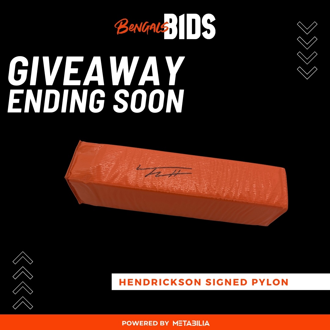 🔥 CINCINNATI, DON’T MISS THIS! 🐅 Bengals Fans, time is running out to grab a Trey Hendrickson Signed Pylon!🏈✨

⚡ This is your shot to own a piece of Bengals greatness! Open Bengals Bids on the Team App or visit bengals.com/bids now to make it yours! 🏆🔥