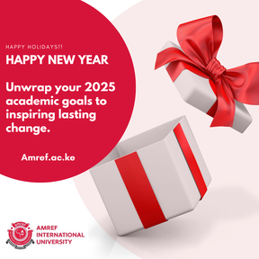 AmrefUniversity's tweet image. Stay ahead of the pack and unbox your 2025 Academic Goals!
Learn more about our #HealthScience courses at buff.ly/3JFQ0ID
Call: +254 112 352343
Email: amiuadmissions@amref.ac.ke
#HappyBoxingDay
#UtamaduniDay
#HappyNewYear