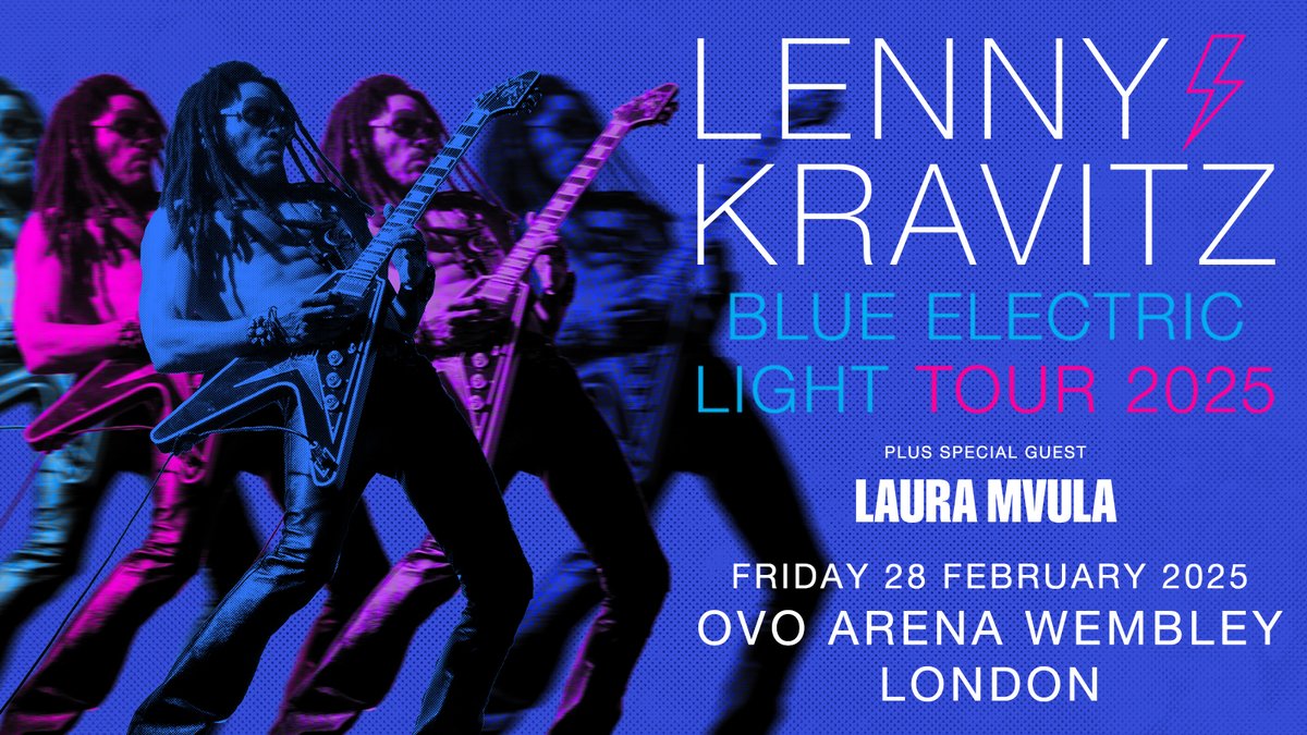 Live Nation UK (@livenationuk) on Twitter photo The iconic <a href="/LennyKravitz/">Lenny Kravitz</a> will take the Blue Electric Light Tour 2025 to London's <a href="/OVOArena/">OVO Arena Wembley</a> in February, with special guest <a href="/lauramvula/">LAURA MVULA</a> ⚡️
Snap up tickets now 👉 livenation.uk/tupA50TO8V7 The iconic <a href="/LennyKravitz/">Lenny Kravitz</a> will take the Blue Electric Light Tour 2025 to London's <a href="/OVOArena/">OVO Arena Wembley</a> in February, with special guest <a href="/lauramvula/">LAURA MVULA</a> ⚡️
Snap up tickets now 👉 livenation.uk/tupA50TO8V7