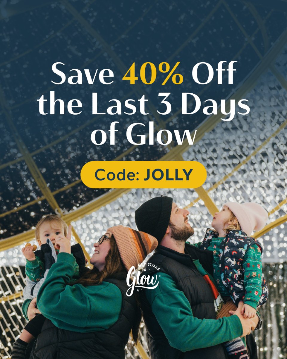 Glow is only open for 3 more days! Our Post-Christmas Sale Sale is here, offering 40% OFF tickets to Glow Langley! 🌟

Don’t miss your chance to wander through the Enchanted Forest, illuminated with breathtaking lights and magical displays. It’s the perfect way to wrap up your