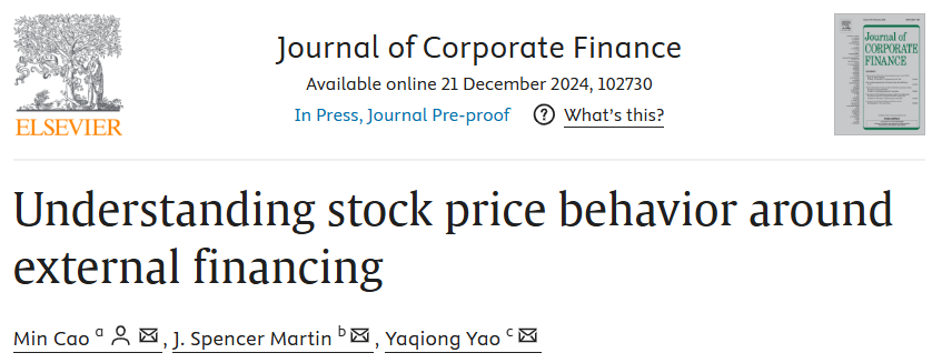 Journal of Corporate Finance tweet media