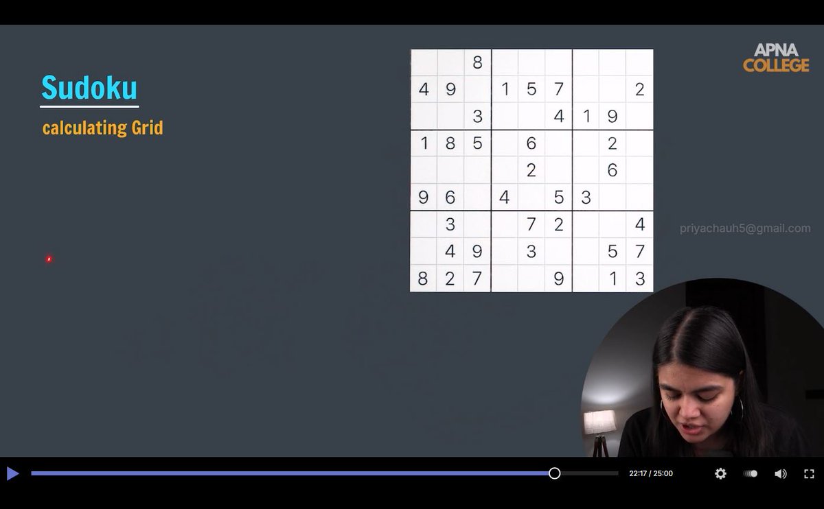 Priya_Chauhan05's tweet image. Hello Connections!!!
✨This is day 67/100day #javaDSA🚀
Today learned Backtracking i.e Decision, Optimization, and Enumeration.
Where practiced following question
Arrays
Subsets
Permutations
N-Queens
Grid Ways
Sudoku
#ProblemSolving #DSA #Java #Consistency