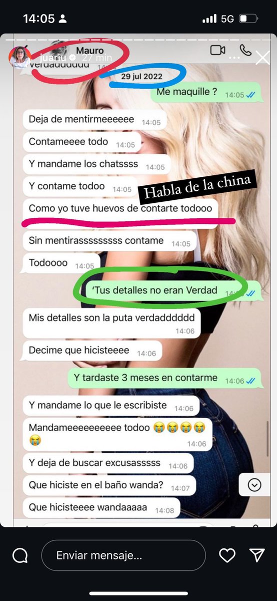 elejercitodelam's tweet photo. Juariu muestra chats de Mauro y Wanda https://t.co/MlvbxjBfDe