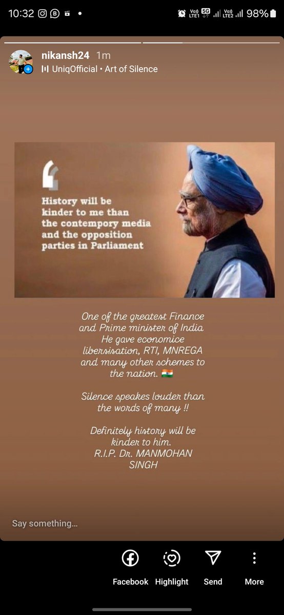 nikansh24's tweet photo. #ManmohanSingh #RIP 🇮🇳 https://t.co/7q4mztcUQ1