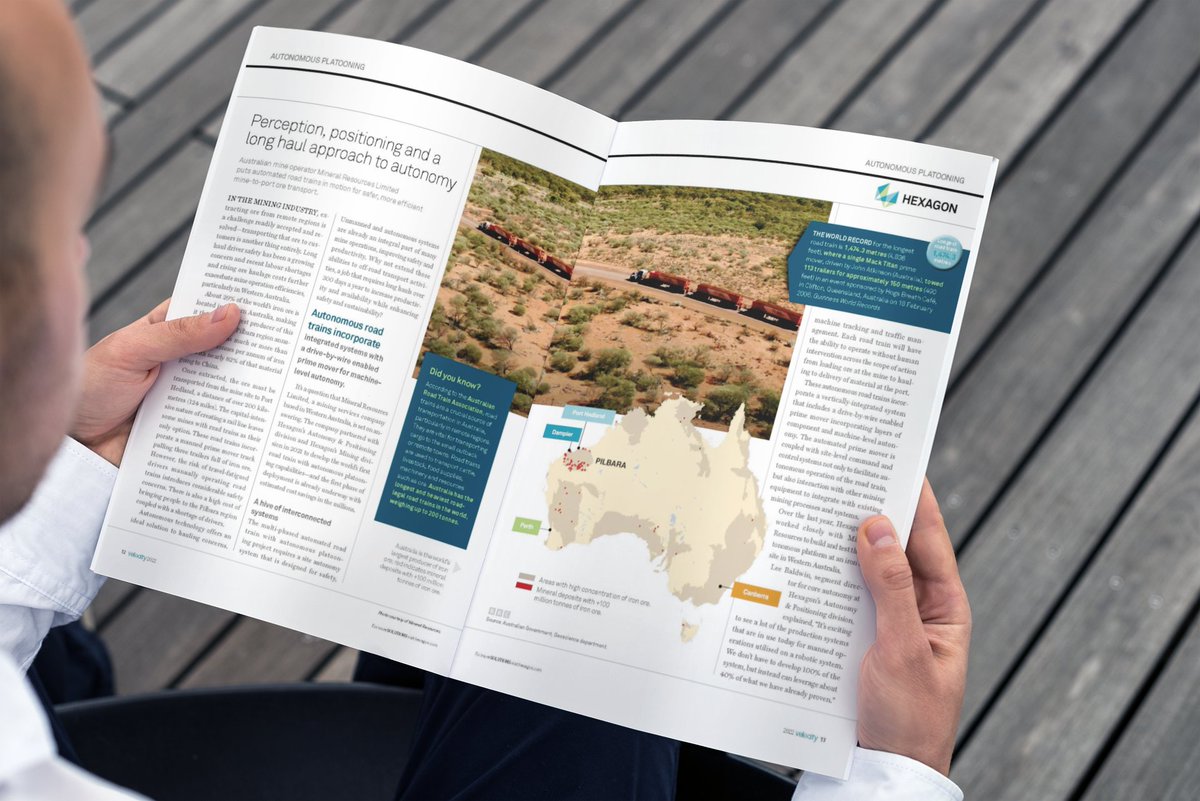 "This is a one-of-its-kind implementation with four critical features: drive-by-wire, perception, positioning and path planning." Learn how automated road trains are providing safer, more efficient mine-to-port ore transport. Read the case study >> hxgn.biz/3PVK0Pk