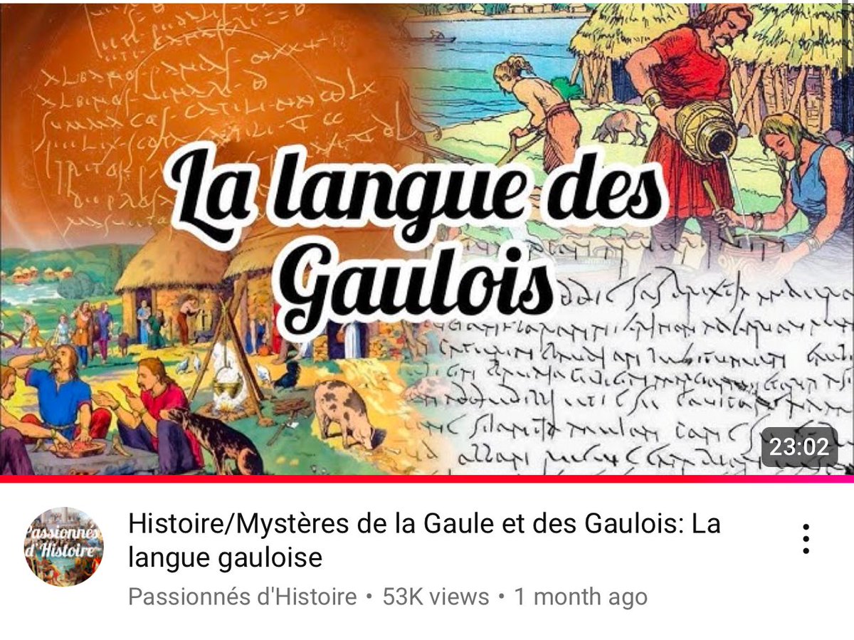 Histoire100's tweet photo. ➡️ Ma vidéo YT sur la langue des gaulois a dépassé les 50.000 vues en 1 mois!
➡️ Lien en 1er commentaire! https://t.co/VAX2mNeHWy