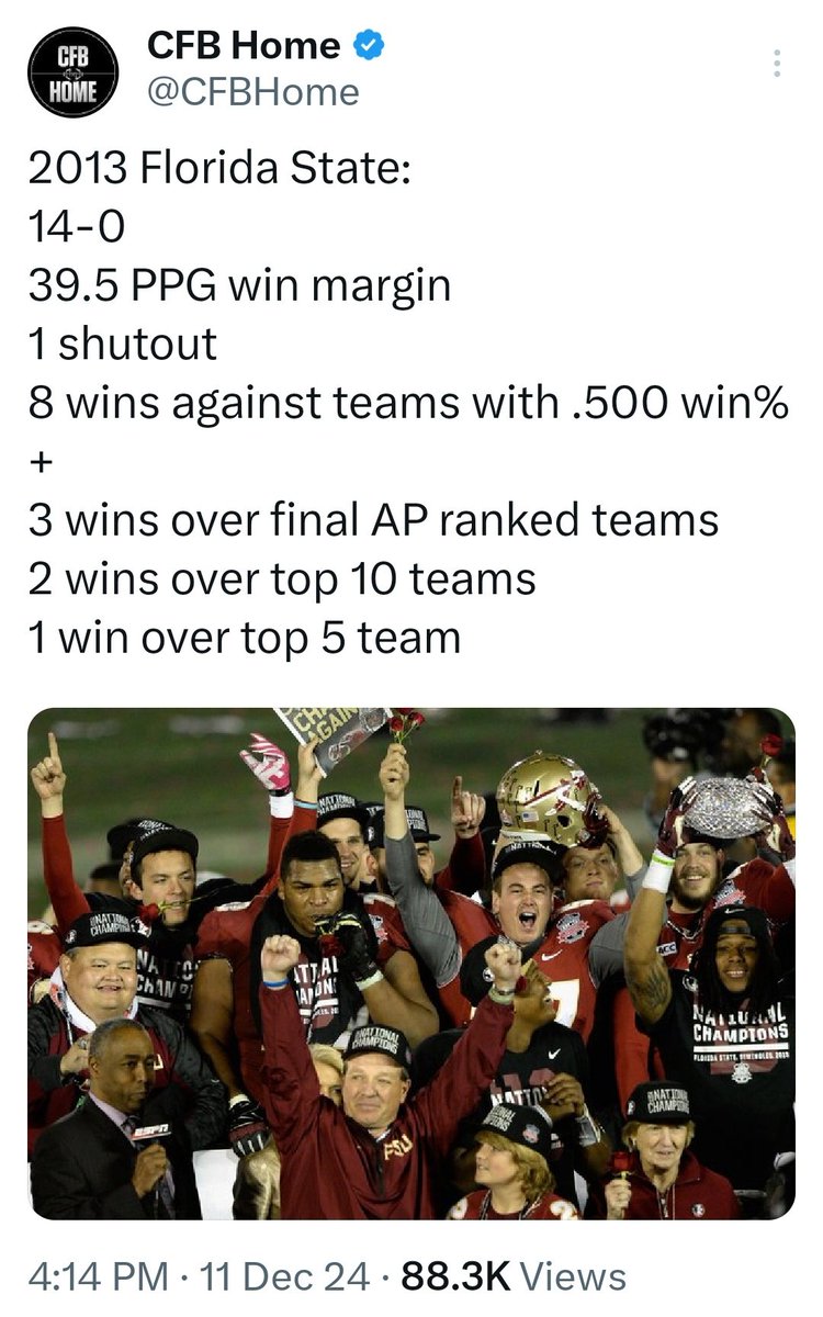 CFBHome's tweet photo. Beat up mediocre teams... https://t.co/QZ5x9CKQig