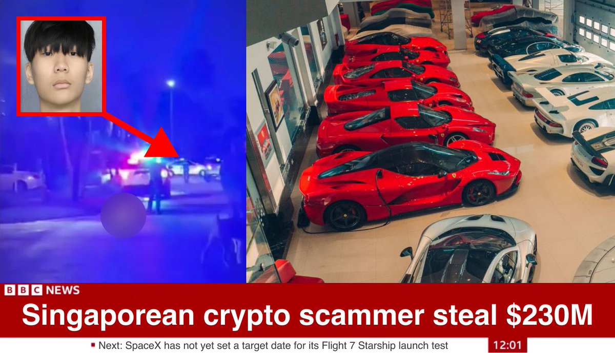 This is Malone Lam, a 20-year-old who scammed a man of 4,100 $BTC The  police tracked him down in just a few days, but he still managed to spend  over a million