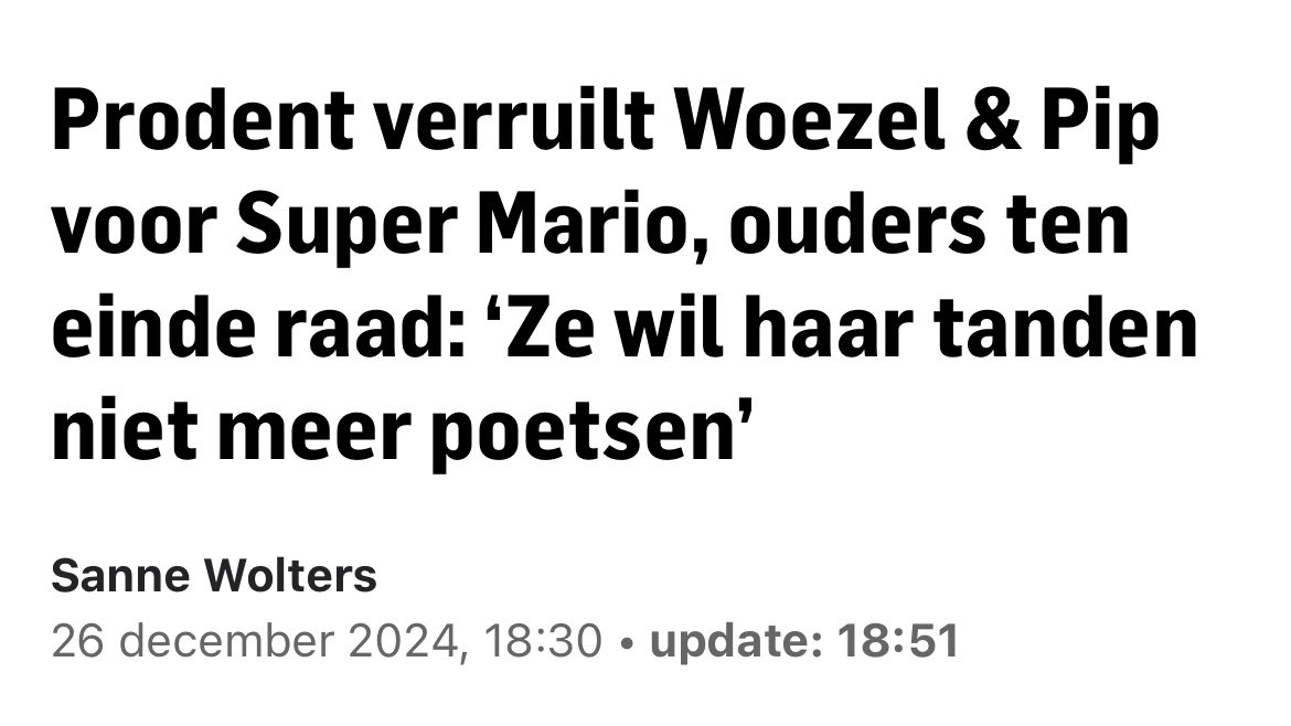 FransReichardt's tweet photo. Als je denkt dat je een zware jeugd hebt gehad, denk dan ook eens aan wat kinderen vandaag de dag voor de kiezen (pun intended) krijgen.
#prodent #woezelenpip #supermario https://t.co/ZzvDH6UDxH