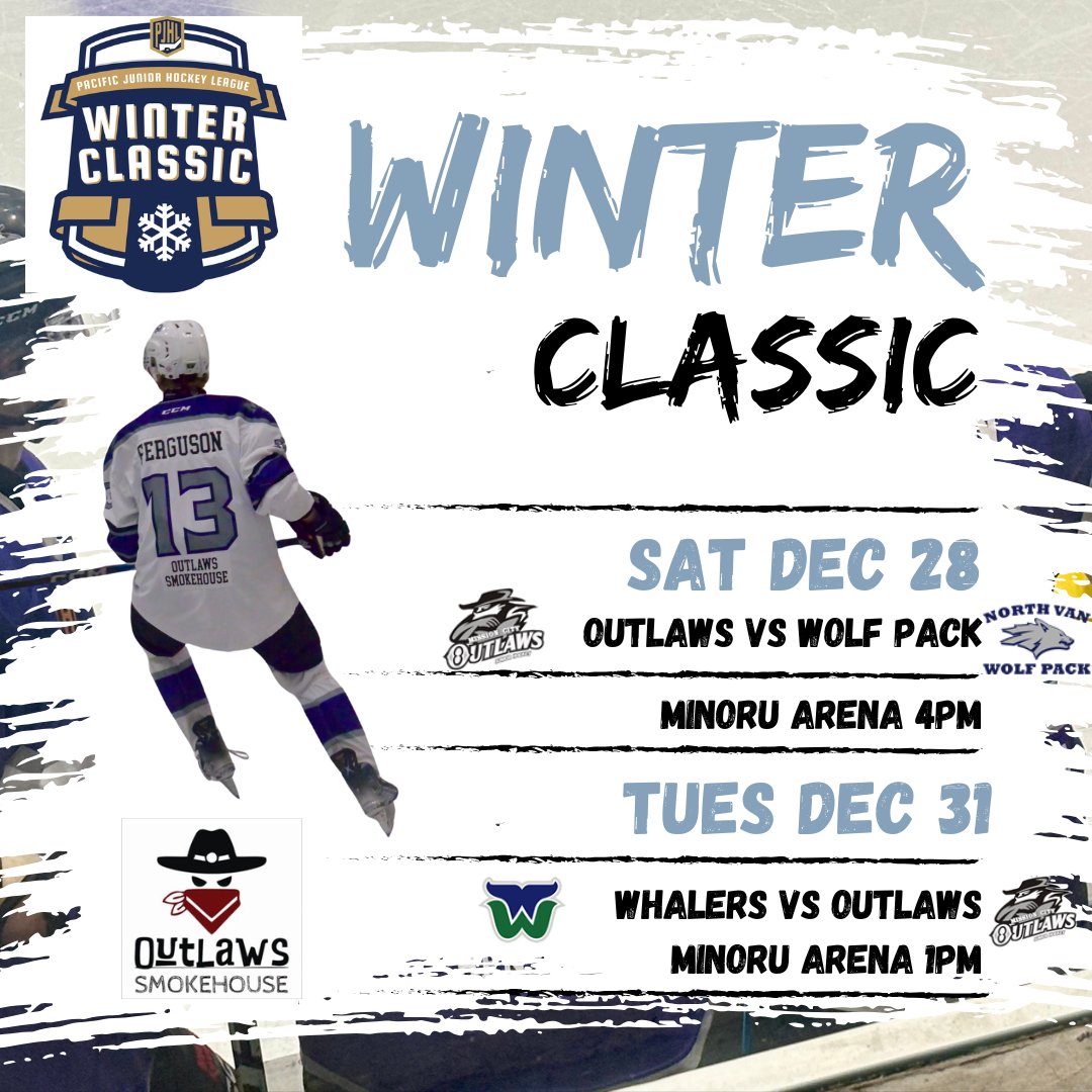 The Winter Classic kicks off for the Outlaws on Sat Dec 28th vs the Wolf Pack followed by a New Years Eve game vs the Whalers! Can’t make the games? As always follow along here Outlawshockey.mixlr.com FREE Audio Only and Flohockey.com LIVE streaming video broadcast