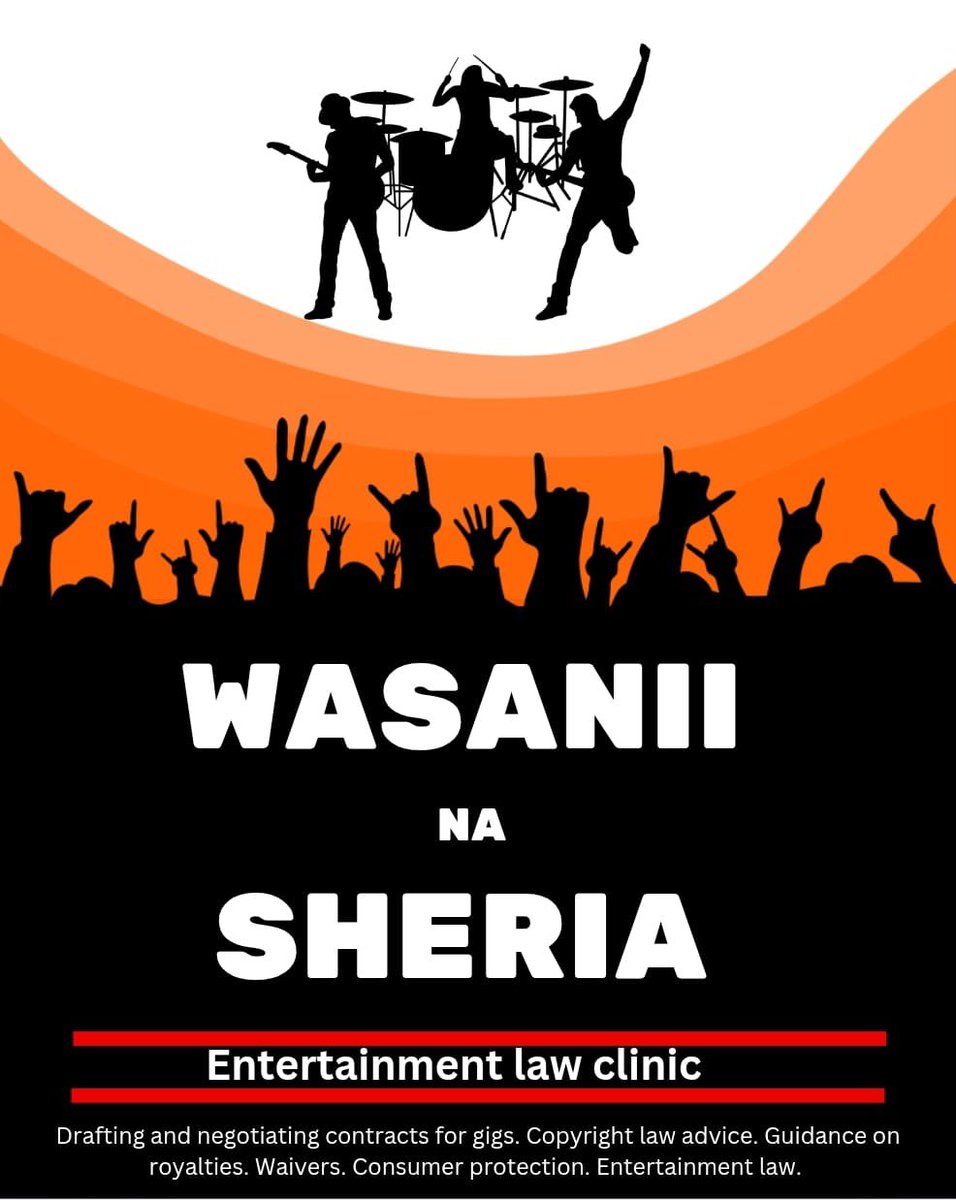 Sheriayawasanii's tweet photo. At Wasanii na Sheria, we offer contract drafting for artists, copyright registration and guidance on waivers and royalties. https://t.co/WafYQTekDU