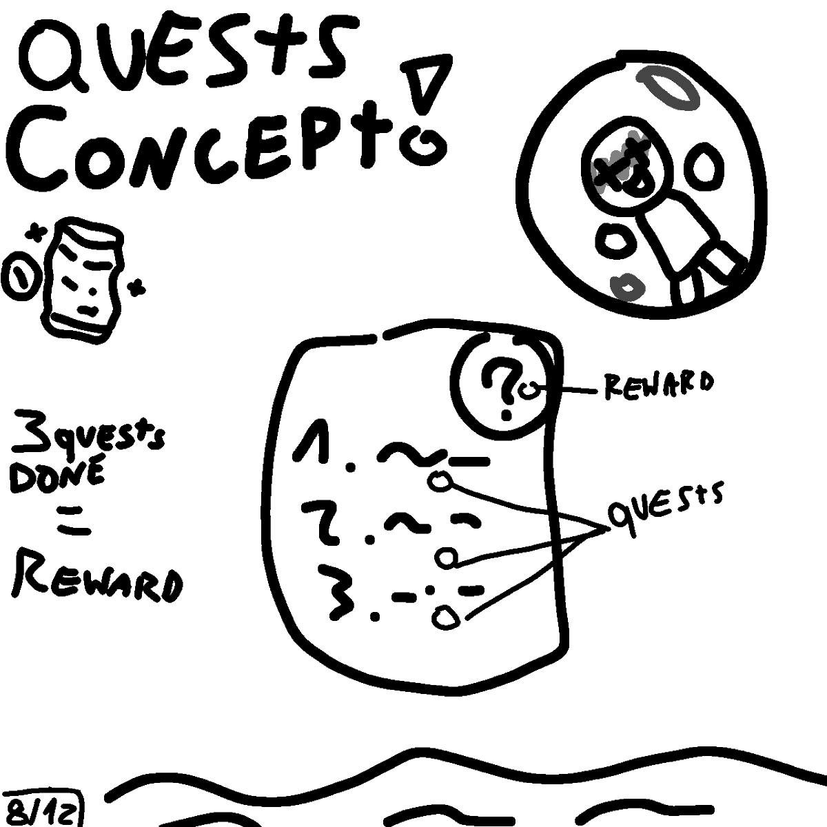 8/12 Quests Concept Art! 🎖
#roblox #robloxdev
- quests will be another way to progress in-game 
- quests will have levels, better level better rewards will get 
- you will get quests xp from completing quests ✨️