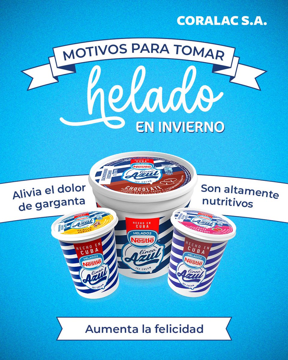 Coralac_SA's tweet photo. Que nunca te falten motivos para decirle que SI a uno de nuestros helados, aunque sea invierno.
Línea Azul trae los mejores sabores: cremosos, tradicionales, especiales. No te quedes sin tu helado este fin de año.
#Coralac #CoralacSA #LineaAzul Te https://t.co/11WeF50Oof