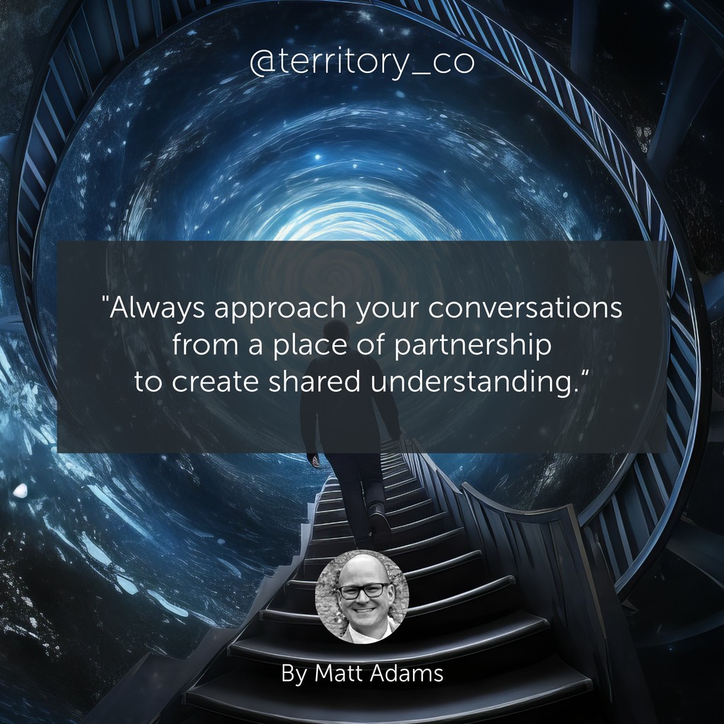 Transform your talks into powerful pathways for innovation! Learn to 'Spiral-Up Your Conversations' for better business, creativity &amp; personal growth results. Read Matt Adams' article to master the art of meaningful dialogue: territory.co/2024/04/spiral… #CommunicationSkills