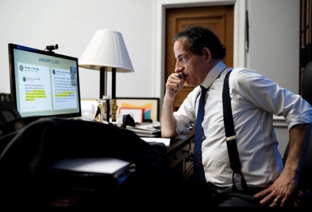 JenLawrence21's tweet photo. How is @RepRaskin still allowed to have any power in the certification of the vote? Below is a photo of Jamie Raskin in real time changing my photo, altering, manipulating my tweet on a video call which was entered as evidence against @realDonaldTrump. HE SHOULD BE DISQUALIFIED! https://t.co/7phV3wdDO5