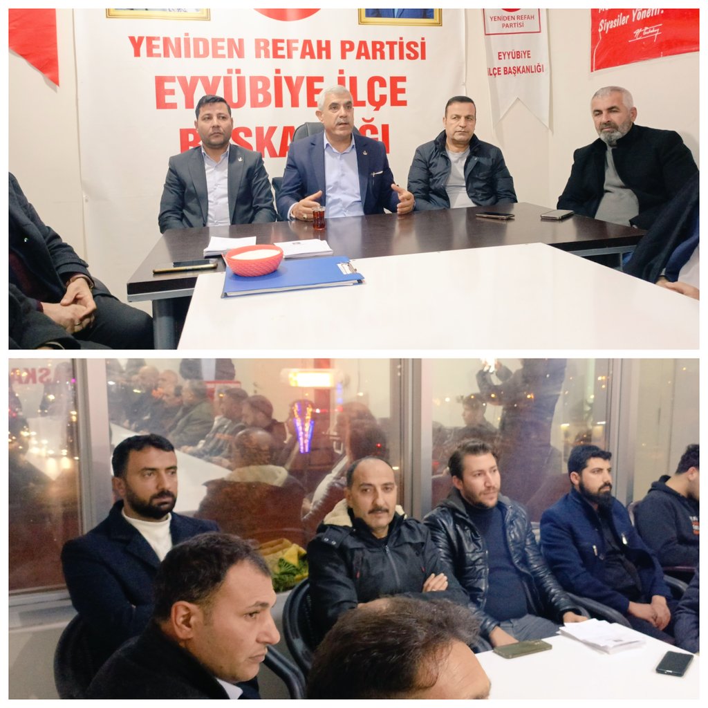 Yeniden Refah Partisi Eyyübiye (@rprefaheyyubiye) on Twitter photo #Eyyübiye 📍
İlçe başkanımız <a href="/rpibrahimkilic/">İbrahim kılıç</a> Bey Öncülüğünde Aralık Ayı İlçe Divan Toplantımızı Gerçekleştirdik.
Toplantımıza İL Başkanı <a href="/ahmetyetimoglu_/">Ahmet Yetimoğlu</a> Bey Ve İl Yönetim Teşkilatı Bey Katılım Sağladılar.
Daha güçlü ve refah dolu bir Türkiye için Çalışmaya Devam Edeceğiz. 👍🏻 #Eyyübiye 📍
İlçe başkanımız <a href="/rpibrahimkilic/">İbrahim kılıç</a> Bey Öncülüğünde Aralık Ayı İlçe Divan Toplantımızı Gerçekleştirdik.
Toplantımıza İL Başkanı <a href="/ahmetyetimoglu_/">Ahmet Yetimoğlu</a> Bey Ve İl Yönetim Teşkilatı Bey Katılım Sağladılar.
Daha güçlü ve refah dolu bir Türkiye için Çalışmaya Devam Edeceğiz. 👍🏻