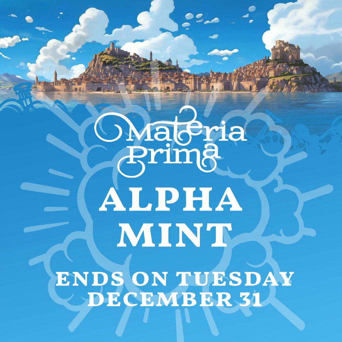 MateriaPrimaRPG's tweet photo. ✚✚ Alpha Mint Ends Dec 31 ✚✚

Thank you for your great support 🙏

Now is your last chance to join! 

Unlock exclusive perks, and secure future airdrops. 🪂

We have a lot planned for 2025 👀 https://t.co/pumwYTBcav