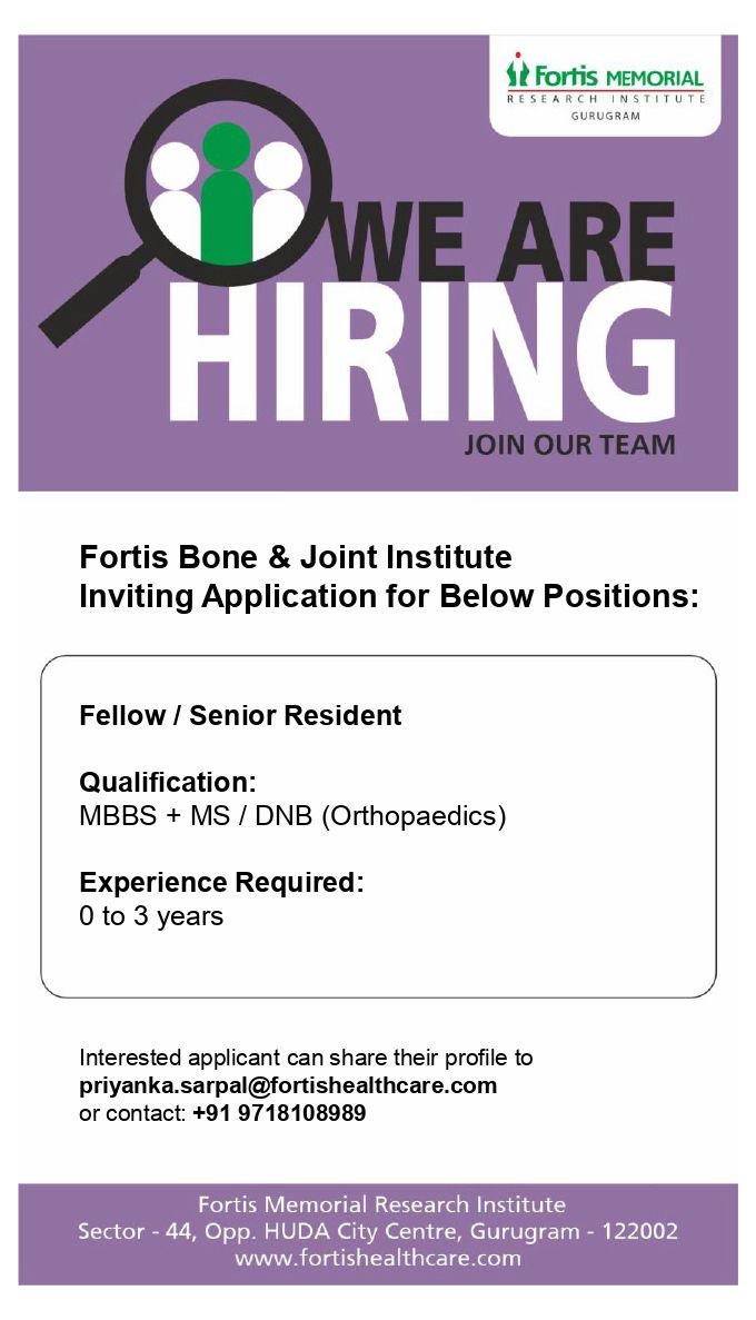 If you have the zest to excel in the field of Orthopedics….