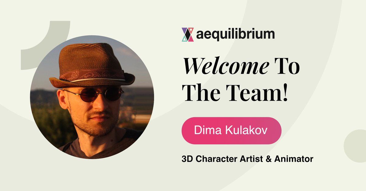 Meet Dima Kulakov!

We’re excited to welcome Dima as our 3D Character Artist &amp; Animator! 🎨✨Can't wait to see your creativity in action.🚀

Curious about what we’re building at Aequilibrium? Learn more about us here: hubs.la/Q030pFv-0

#WelcomeToTheTeam #NewHire