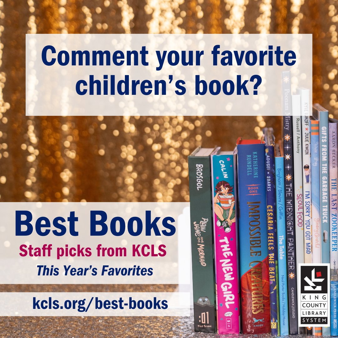 KCLS's tweet image. 🌟 What's your favorite children's book? 🧸📚 Share your top picks below! 👇
Discover Best Books for Kids, handpicked by your library staff to inspire and delight! ➡️ Explore more at kcls.org/best-books.
#BestBooks #KCLS #LocalLibrary #PublicLibraries #BookTok