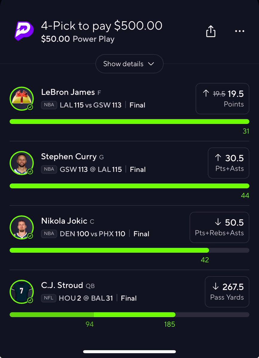 HighStakeHitman's tweet photo. A lil recap from the cords Christmas Day 🧏🏽‍♂️ we back in full affect more picks coming today‼️ want more plays like this?👇🏽

https://t.co/8Uii8Fbct8

#prizepicks1000x #PrizePicksNBA #GamblingTwitter #NBAChristmasDay https://t.co/tbGD2AMMHD