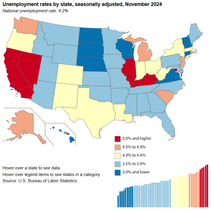 Unemployment Rate 2024 By State