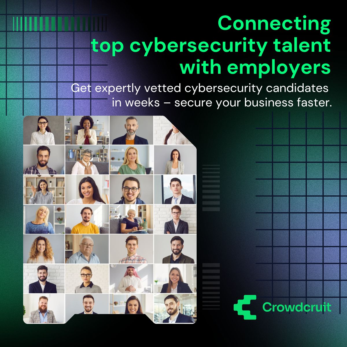 Don’t just take our word for it — our track records speaks for itself. 🔢 
Hire smarter, not harder, with Crowdcruit. 🚀 #ProvenResults #CyberHiring