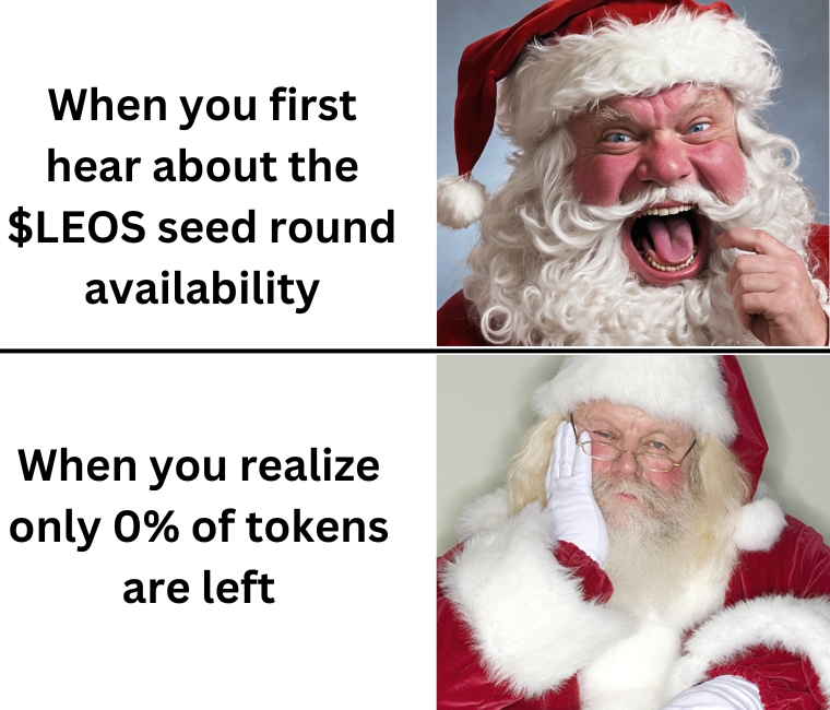 Tonomy (prev. Pangea) (@tonomyio) on Twitter photo 🎅 When you hear about the $LEOS seed round availability vs. when you realize it's sold out! 💸
Don’t miss your chance like Santa—still 19.53% left! Grab your spot early! 🚀
Checkout : pangea.web4.world/leos/buy-leos
To learn more, join our <a href="/PangeaWeb4/">منصور بامری</a> community: 🎅 When you hear about the $LEOS seed round availability vs. when you realize it's sold out! 💸
Don’t miss your chance like Santa—still 19.53% left! Grab your spot early! 🚀
Checkout : pangea.web4.world/leos/buy-leos
To learn more, join our <a href="/PangeaWeb4/">منصور بامری</a> community:
