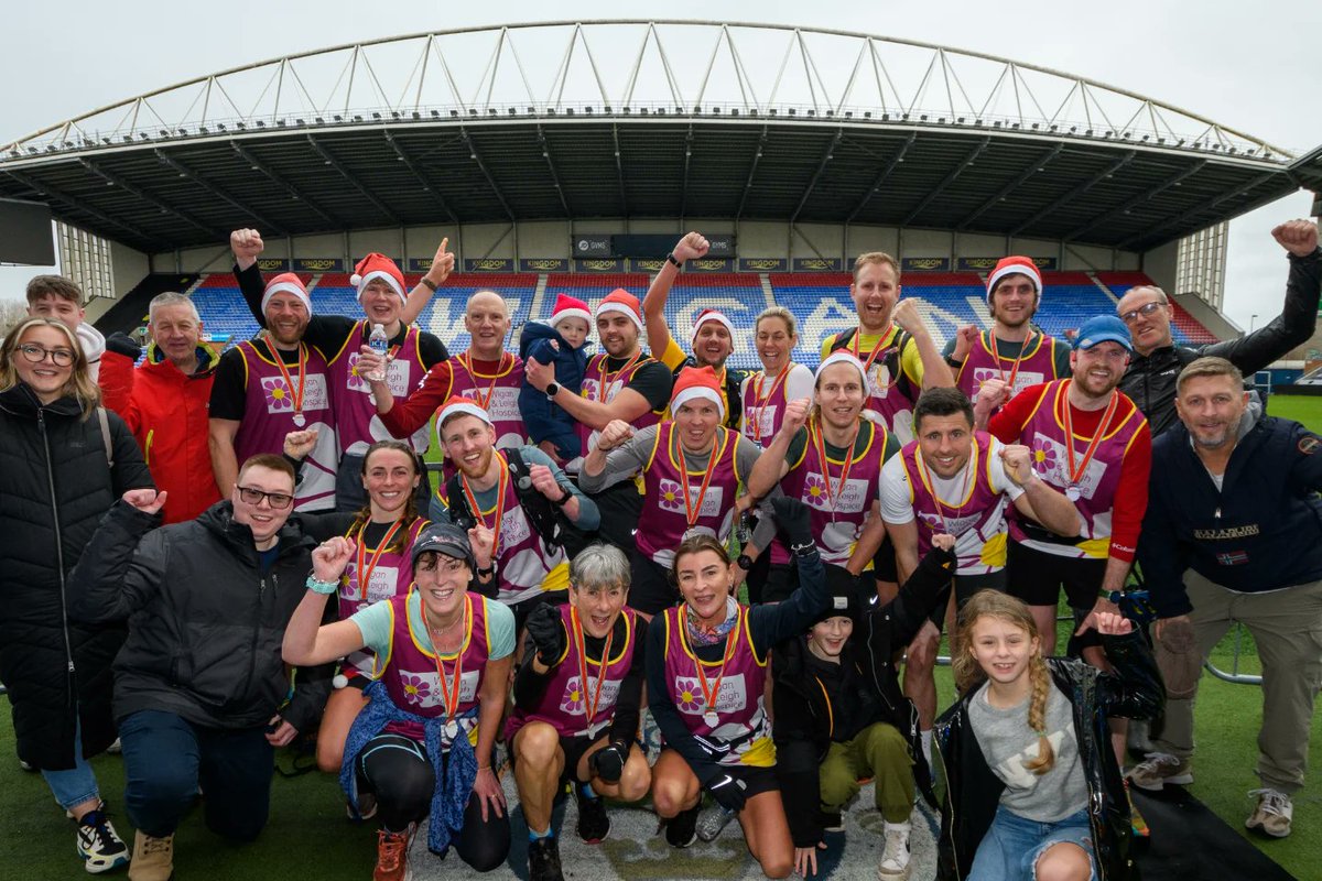 Our Christmas Eve <a href="/WL_Hospice/">Wigan & Leigh Hospice</a> marathon total raised currently stands at £3, 962.38 💜

A route which took us from <a href="/WiganWarriorsRL/">Wigan Warriors 🍒⚪️</a> to <a href="/LeighLeopardsRL/">Leigh Leopards</a> and back. Symbolics of the Wigan and Leigh community 

Thank you to all who have donated and supported! 
shorturl.at/8SFwi