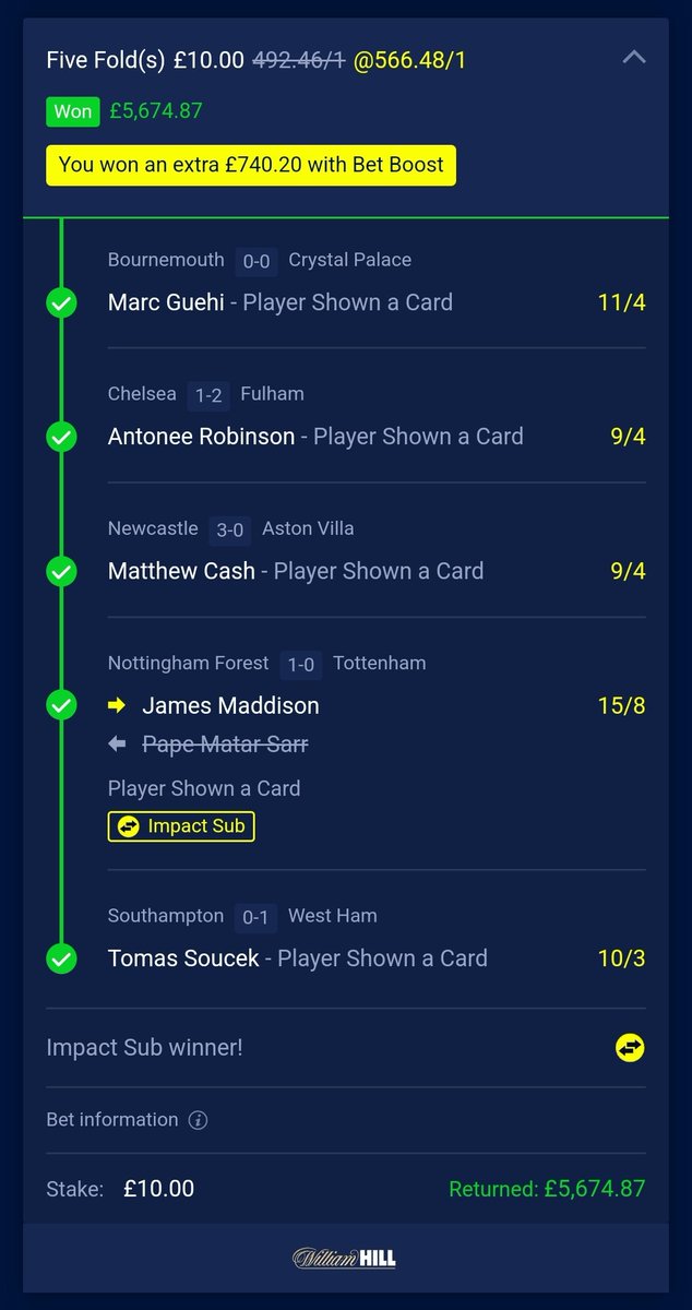 FootyAccums's tweet photo. We've just had this unbelievable winner sent in in our DMs from @TheLeach01 🔥

Take a bow! 👏👏

18+ GambleAware https://t.co/kpfBzh4GNi