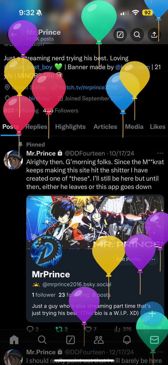 I have temporarily returned here on mobile to say it’s my birthday🫡