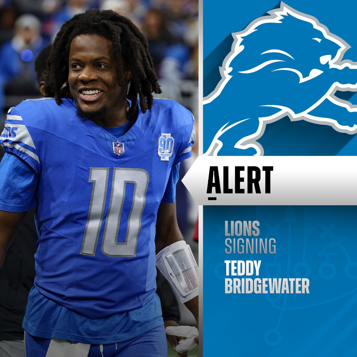 NFL (@nfl) on Twitter photo QB Teddy Bridgewater coming out of retirement, expected to sign with Lions. (via @rapsheet, @tompelissero, <a href="/MikeGarafolo/">Mike Garafolo</a> ) QB Teddy Bridgewater coming out of retirement, expected to sign with Lions. (via @rapsheet, @tompelissero, <a href="/MikeGarafolo/">Mike Garafolo</a> )