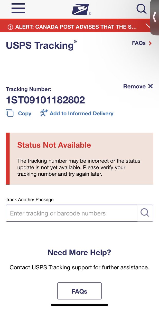becky_ink's tweet photo. @USPS @USPSHelp So can y’all explain what happened to my package…? You guys kept changing the delivery date between the 25th/27th and don’t seem to know when my stuff was delivered. Also tried to track it and the tracking number doesn’t even work. https://t.co/sPWQT6BBuy