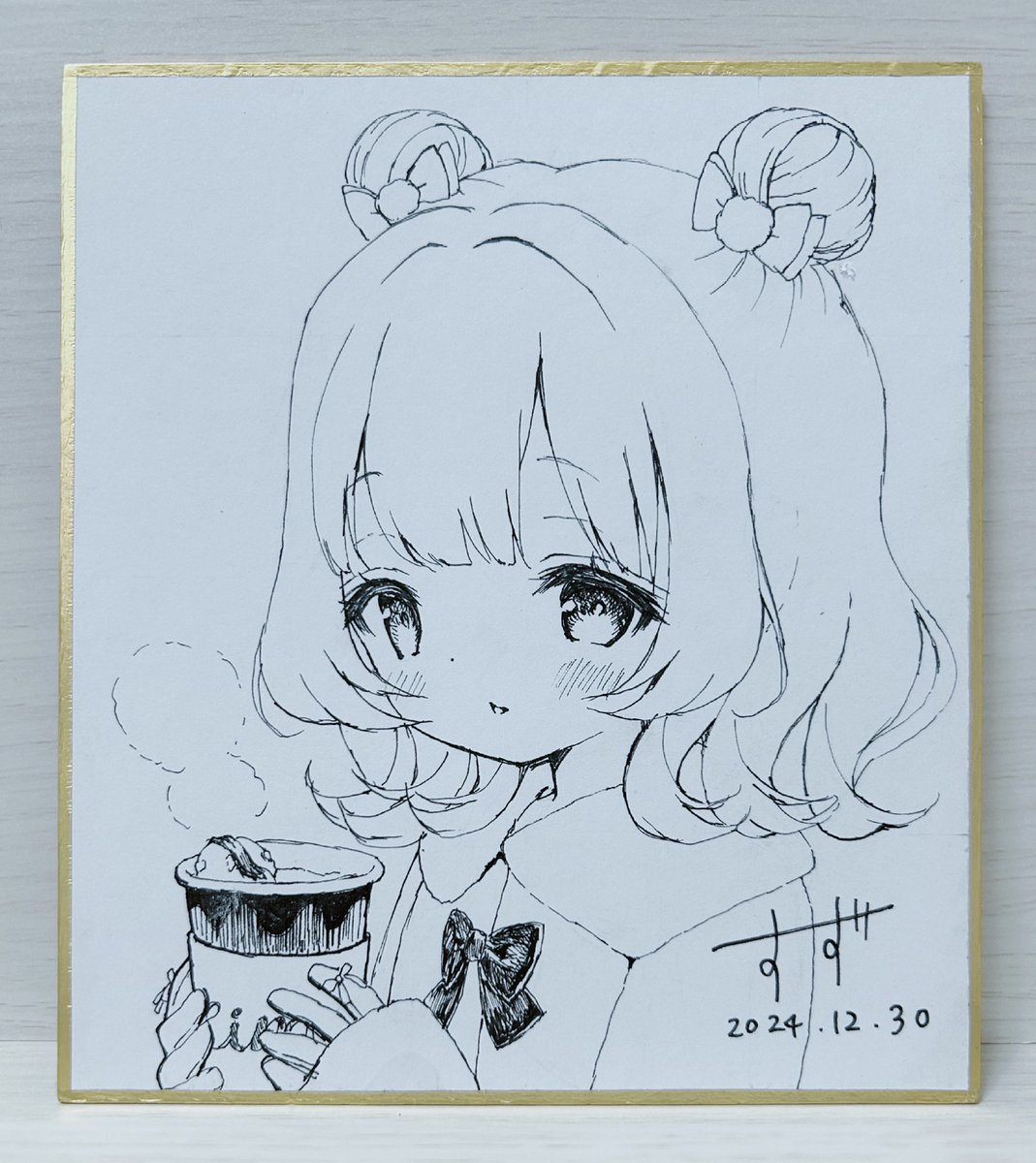 色紙2枚目🐻
 #スキンシップが大好きなフレンチガーリー系彼女 