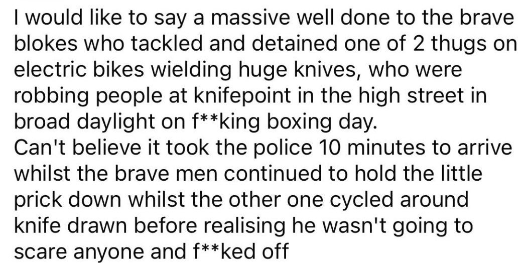 SussexIncidents's tweet photo. Reports of two thugs detained by the public in #Chichester on electric bikes wielding knifes 

@CrimeLdn @NormanBrennan https://t.co/iNumaM3WVH