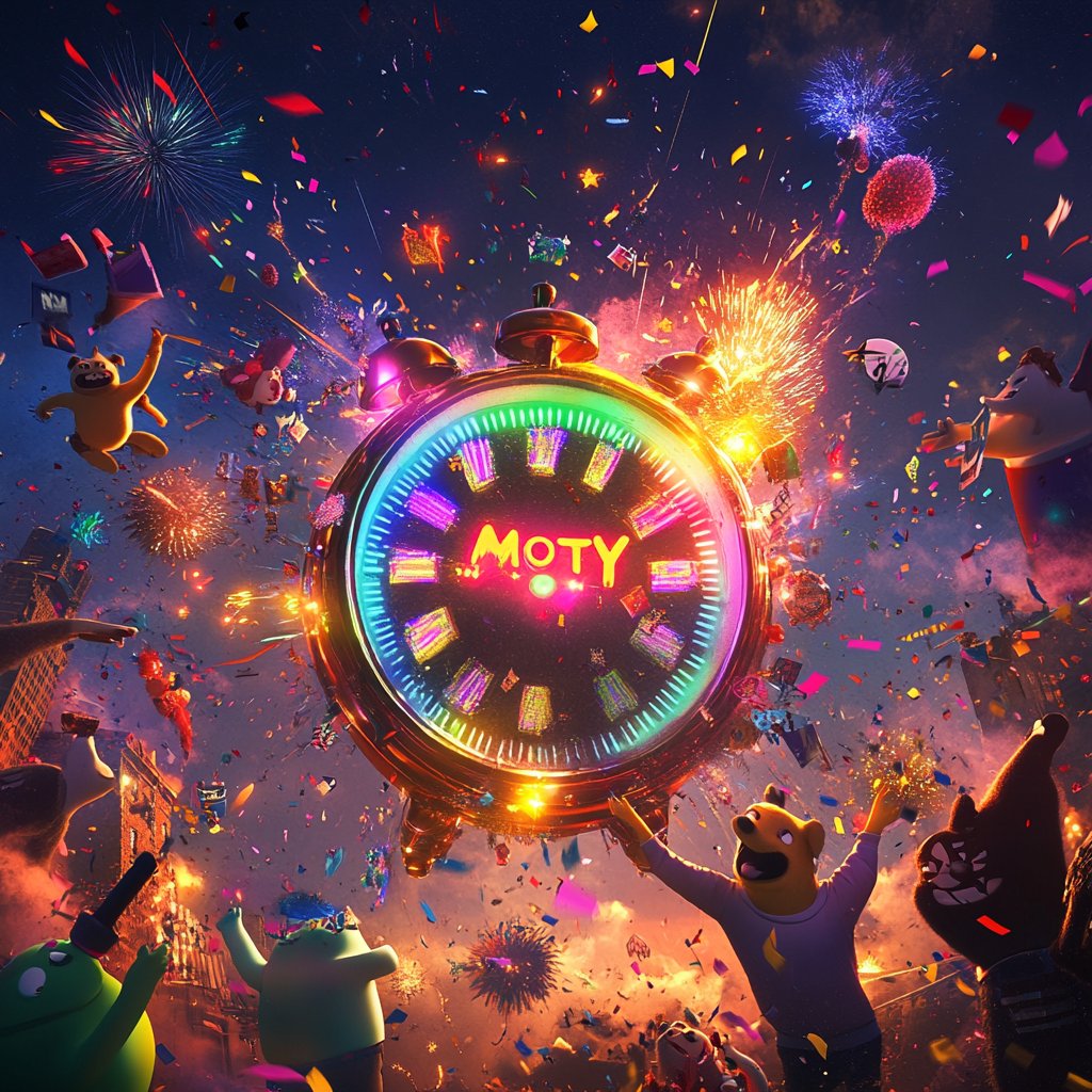 🎆The wait is over! 2024 starts NOW, and $MOTY is ready to claim its spot as the Meme of the Year. 
Who’s in? 🚀✨ 

#MOTY #NewYearsDay #MemeRevolution