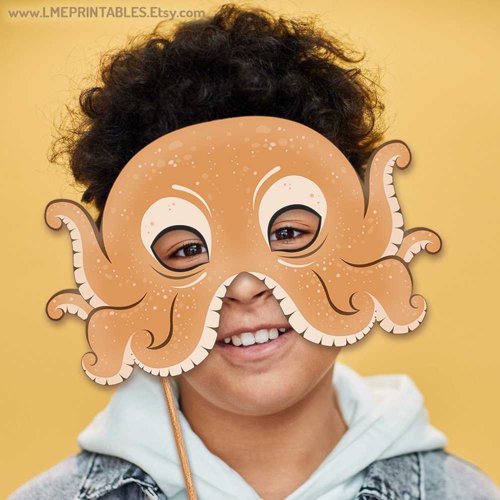 lmeprintables's tweet image. Octopus Printable Mask Halloween Costume Sea Animals Masks Ocean Pool Party Sea Monster Beach Acuatic DIY Animal Photo Booth Squid Kid Adult etsy.me/3PeLaVA via @Etsy #printablemasks #carnivalmasks #octopusmask #poolparty #seaanimalsparty #carnival2024 #carnivalcrafts