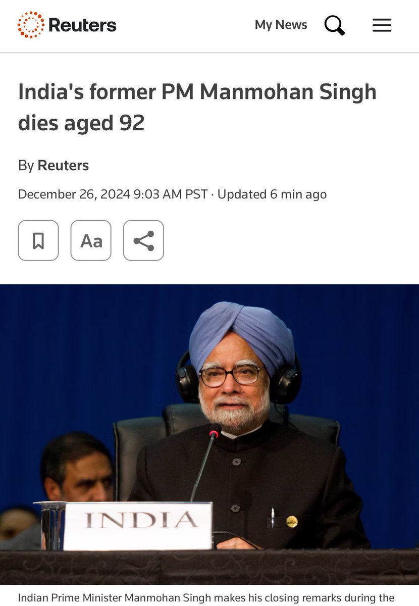 I don’t think we fully fathom and understand why Dr. Manmohan Singh was exceptional. 

The pressures of the Prime Ministership and politics in general — in a poor, developing country with the cultural complexity of India, with civil strife, with structural inequities, with