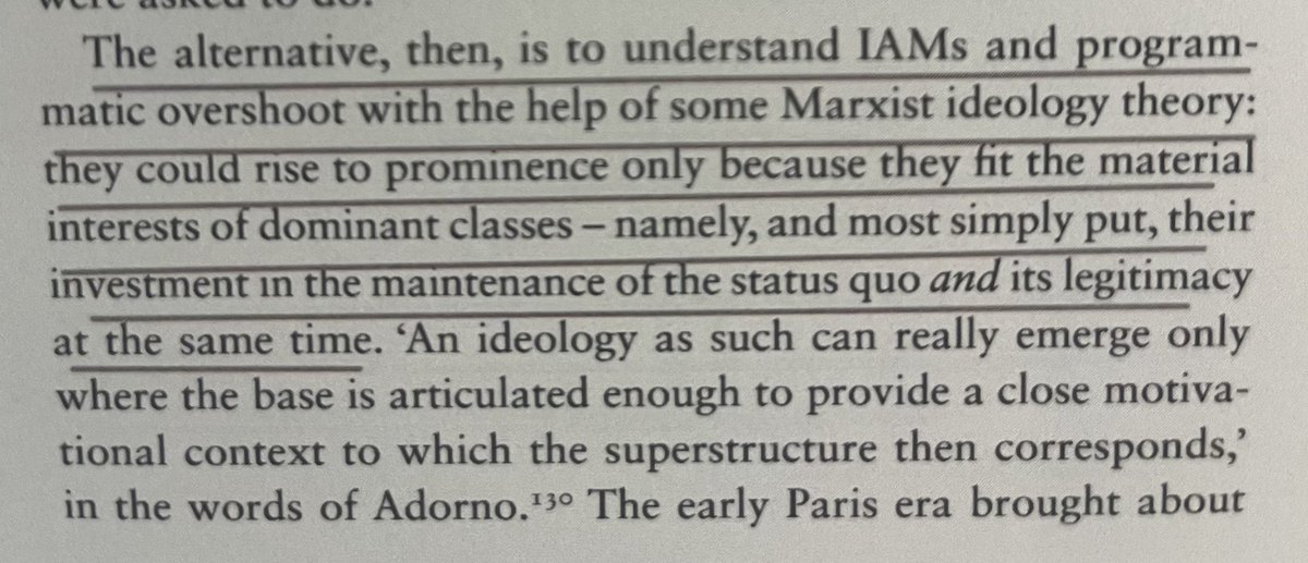 triofrancos's tweet photo. There are ofc real limitations to Latour insofar as Actor Network Theory can displace political agency onto assemblages of humans, nonhuman nature + technological artifacts. Here’s Malm in Overshoot on how this slippage operates in computer models of “bourgeois climate economics” https://t.co/xrTAI3ENgf