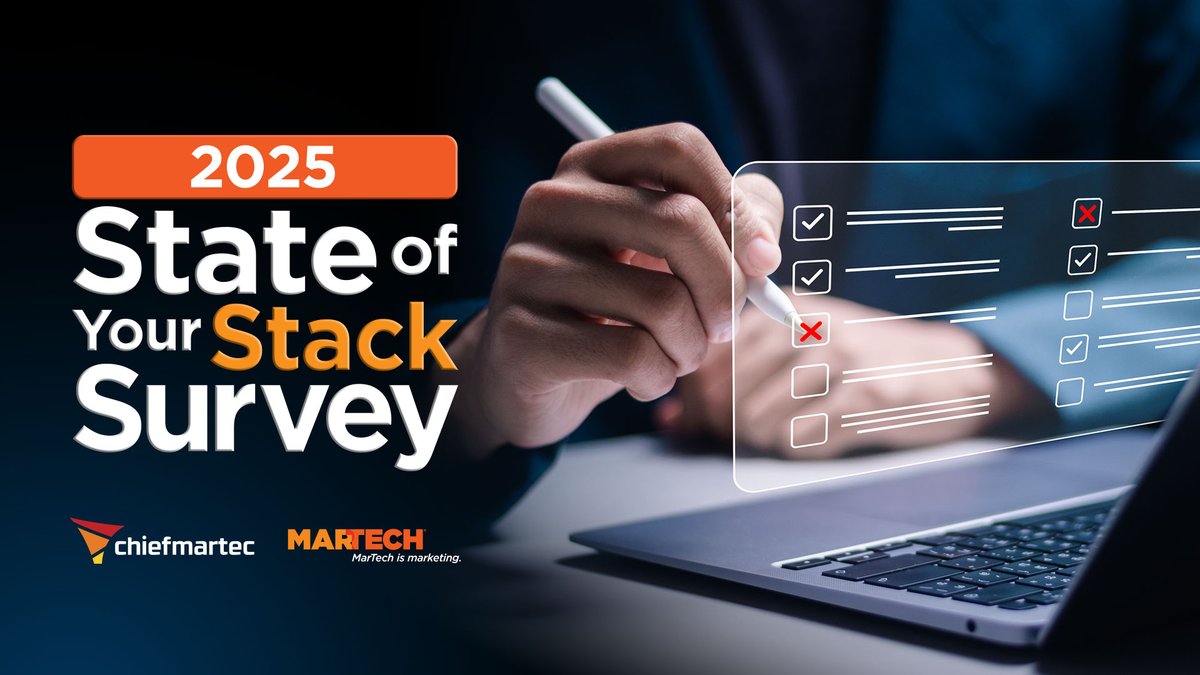 martechismktg's tweet photo. Help shape the future—take the 2025 State of Your Stack Survey: https://t.co/m7q6wVvS78

Join the conversation!  #MartechFuture #MarketingTools #TechSurvey https://t.co/f5LXRHwdqf