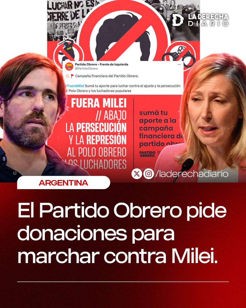 🚨🇦🇷 | Desde que el Gobierno le quitó la intermediación de los planes sociales, el Partido Obrero tiene que pedir donaciones para financiar las marchas contra Milei.