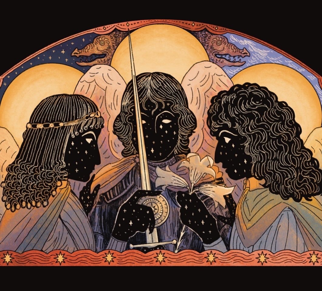 AiriTree's tweet image. ✨ Three Angels ✨ [Left- Saint Raphael, Middle- Saint Michael, Right- Saint Gabriel]